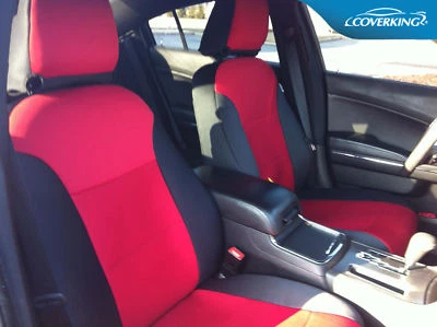 CUBIERTAS DE ASIENTO DELANTERAS Y TRASERAS COVERKING NEOSUPREME AJUSTE PERSONALIZADO PARA CARGADOR DODGE Foto 1 de 4