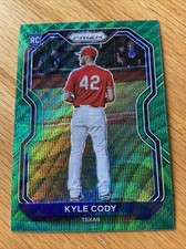 2021 Prizm Green Wave KYLE CODY ROOKIE Baseball Card 115 Rangers