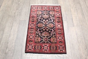 Silk 2x3 Rug Oriental Pure Silk 60x90 Cms Carpet - Picture 1 of 3