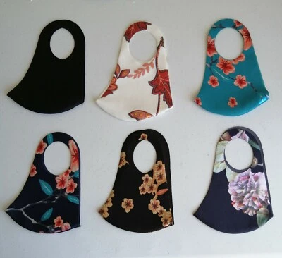SALE!  6 PCS -  Flowers Design Reusable Mask Washable Face Cover Protective - Image 1 of 4