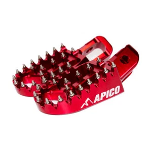 Apico Extreme Foot Pegs BETA RR 125-300 2T 20-23, 350-480 4T 20-23 Red - Picture 1 of 1