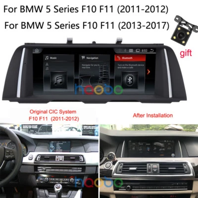 Android 13 Car GPS Radio stereo Navigation for BMW 5 Series F10 F11 2011-2017 - Image 1 of 4