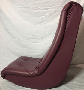 Red Leather Floor Cushioned Rocker Gaming/Reading/Meditating/Tv Chair