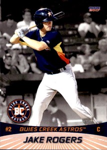 2017 Buies Creek Astros Choice #20 Jake Rogers Canyon Texas TX Baseball Card