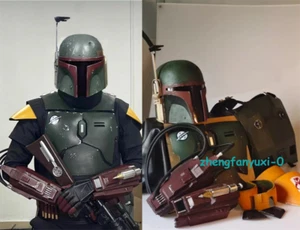 The Book of Boba Fett Mandalorian Cosplay Full Body Armor FRP Helmet Set Prop - Foto 1 di 25