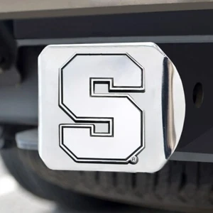 Syracuse Orange Hitch Cover - Heavy Duty Chrome - 3.4" x 4" - Picture 1 of 3