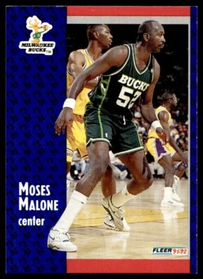 1991-92 Fleer Moses Malone Milwaukee Bucks #315 - Image 1 of 2