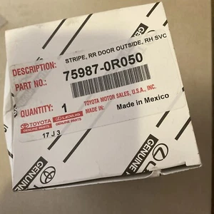 NEW OEM Toyota 2013-2018 Rav4 Right Rear Door Upper Black Out Tape 75987-0R050 - Picture 1 of 1