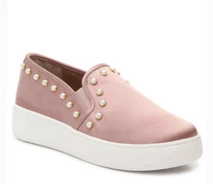 Tenis Steve Madden Genette Brailon para mujer rosa plataforma perlas sin cordones EE. UU. 8 - Imagen 1 de 9