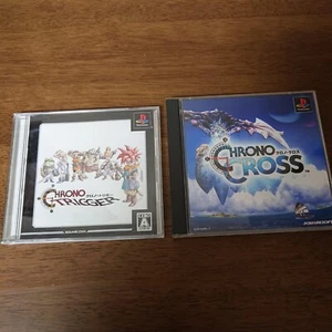 Chrono Trigger & Chrono Cross Japanese PlayStation Software W/Manual, Case - Picture 1 of 3