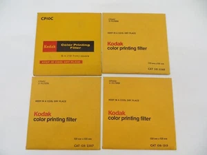 Kodak Camera Filters lot of 4 Color Printing 12.7cm 5 in CP40M CP40Y CP40C CP10C - Picture 1 of 9