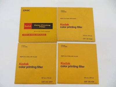 Kodak Camera Filters lot of 4 Color Printing 12.7cm 5 in CP40M CP40Y CP40C CP10C - Image 1 of 4