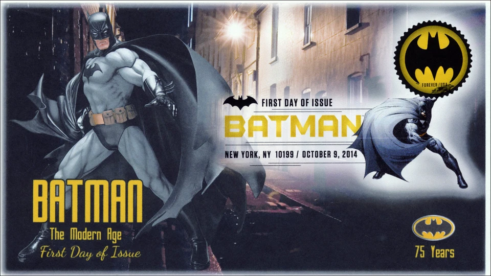 14-171, SC 4928, 2014, Batman, Bat Signal, Modern Age, Digital Color Postmark - Image 1 of 1