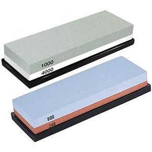 240/800+1000/4000 Dual Whetstone Set Knife Sharpening Water Stone Wet Sharpener - Bild 1 von 8