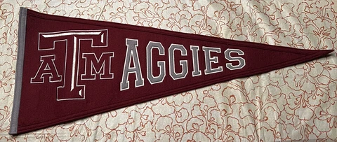 Texas A & M Pennant Winning Streak Wool blend Officially licensed 13x32 inch Cover
