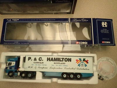 Corgi 1:50 CC12906 Scania Topline Fridge Trailer P&C Hamilton Undisplayed #0232 - Image 1 of 4