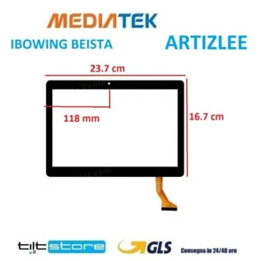 VETRO TOUCH SCREEN MEDIATEK IBOWIN M130 ARTIZLEE TAB FLAT DH-1096A1 SCHERMO NERO - Picture 1 of 1
