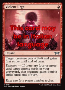 MTG VIOLENT URGE FOIL EXC - IMPULSO VIOLENTO 164 - DSK - MAGIC - Picture 1 of 1