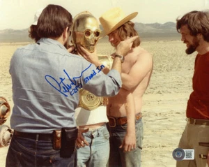 PETER KURAN SIGNED AUTOGRAPHED 8x10 PHOTO C-3PO STAND IN STAR WARS BECKETT BAS - Picture 1 of 2