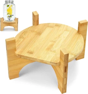 Drink Dispenser,Water Dispenser and Beverage Dispenser Stand(Natural Bamboo).Fit - Picture 1 of 7