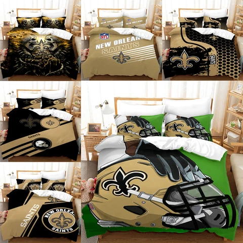 New Orleans Saints 3Pcs Bedding Set Fans Duvet/Comforter Cover Pillowcases Gift Cover