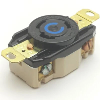 Hubbell HBL2620 Twist-Lock Receptacle, 2-Pole, 3-Wire, 30A, 250VAC, NEMA L6-30R - Image 1 of 4
