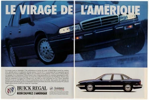 1994 BUICK Regal Vintage Original 2 page Print AD - Black car photo sedan 4-door - Picture 1 of 1