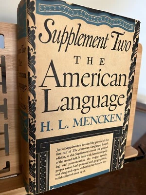 American Language--H. L. Mencken. Supplement II ONLY. 1st ed. HC w/ DJ. VG. 1948 - Image 1 of 4
