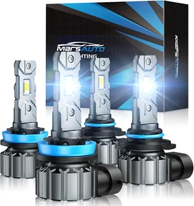 M1S 9005/HB3 H11/H8/H9 Light Bulbs Combo, 48000LM Super Bright H11 9005 Bulbs or - Picture 1 of 8