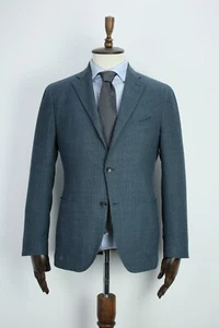 LARDINI Sartorial Green Flannel WOOL Check Sport Coat Blazer Jacket 52IT 42US/UK - Picture 1 of 14