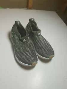 Adidas Cloudfoam Lite Racer Green Slip Ons-Shoes Size 5.5 - Picture 1 of 8