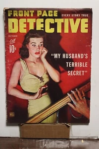 FRONT PAGE DETECTIVE Vol 7 #6 Oct (1943) Dell Publishing Co. - Picture 1 of 3