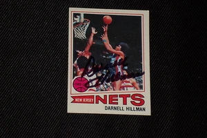 DARNELL HILLMAN 1977-78 TOPPS SIGNED AUTOGRAPHED CARD #5 NETS - Picture 1 of 1