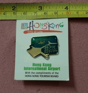 Hong Kong City of Life International Airport Travel Souvenir jacket lapel pin - Picture 1 of 3