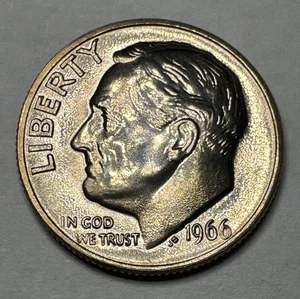 1966-S Roosevelt Dime Proof 10Cent Münze aus US SMS Proof Set. Schöne Münze!! - Bild 1 von 6