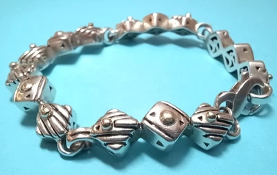 Pulseira de elos de prata esterlina 18k John Atencio, 40,49 gramas - Imagem 1 de 4
