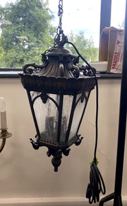Super Hanging Regency Style Copper Lantern H65cm W30cm - Picture 1 of 6