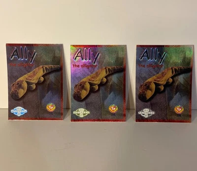 TY Beanie Baby TRADING CARDS - Series 2 - Retired ALLY - Blue, Green, SIlver - Image 1 of 2