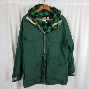 Vintage LL Bean Baxter State Mountain Hooded Field Jacket Lined Parka Mens M MCM - Picture 1 of 11