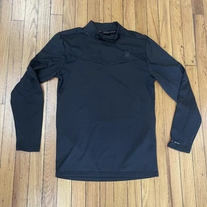 Spyder Active Pullover Mens Large Black Performance Long Sleeve Athletic Shirt - Picture 1 of 6