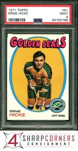 Ernie Hicke RC 1971 Topps #61 sellos de oro PSA 9 - Imagen 1 de 2