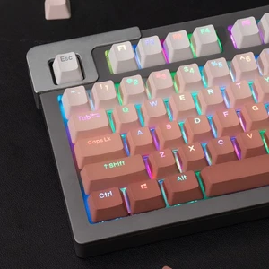 Juego de teclas degradadas de perfil OEM con impresión lateral de 105 teclas para teclado mecánico - Imagen 1 de 7