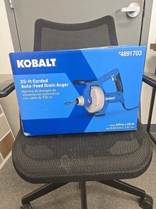 Kobalt KDA100 1/4-in dia -ft L Corded Auto Drain Auger for 3/4"- 2" Drains - Picture 1 of 4