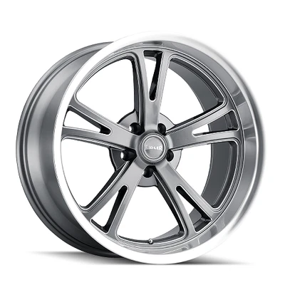 20x8.5 Ridler 606 Grey W/Machined Lip Wheel 5x5 (0mm) - Image 1 of 4