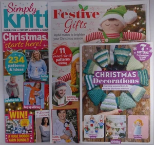 Simply Knitting magazine #269 2025 Bumper pack Christmas start here 234 patterns - Picture 1 of 4