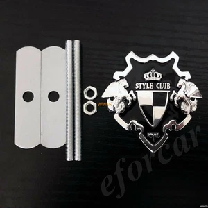 Chrom Royal Style Club VIP Schild Auto Frontgrill Emblem Abzeichen DE 3D Metall  - Picture 1 of 3