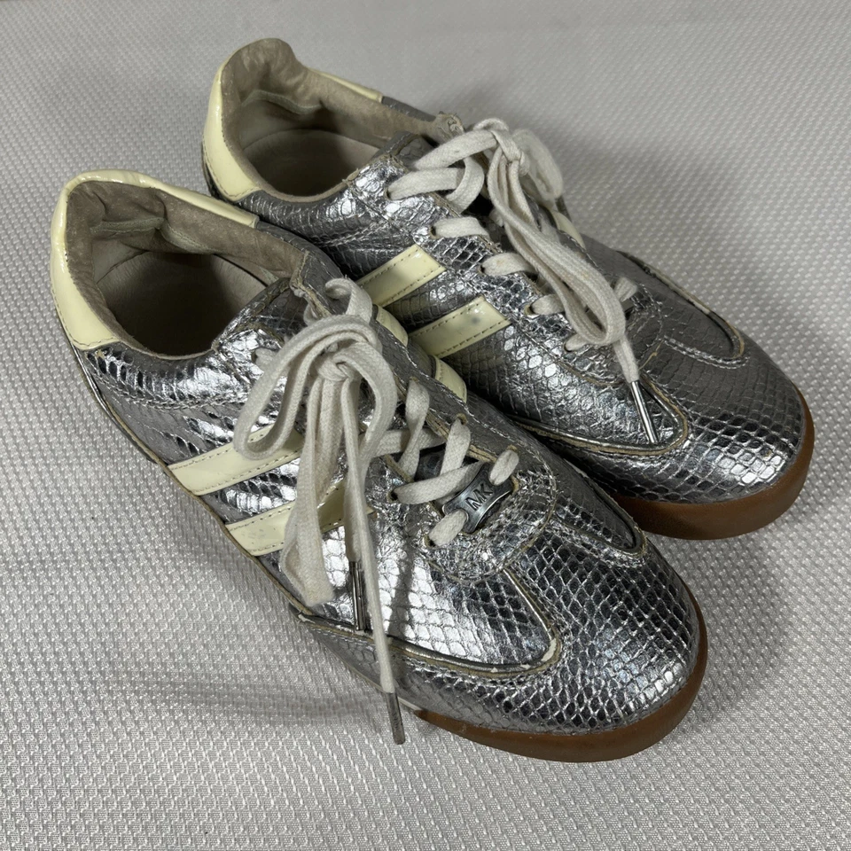 Michael Kors Woman’s Metallic Jet Set Sneakers Size 7.5 - Image 1 of 4