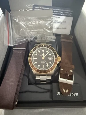Glycine Combat Sub GMT 42 Men's Stainless Steel Watch GL0422 - Image 1 of 4