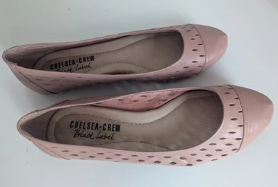 Zapatos planos Chelsea Crew de cuero malva/rosa claro para mujer talla 9 Foto 1 de 4