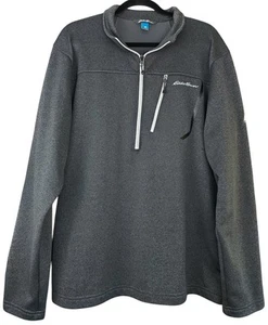 Eddie Bauer FIRST ASCENT Herren 2XL Pullover Sweatshirt grau Fleece 1/2 Zip Jacke - Bild 1 von 11